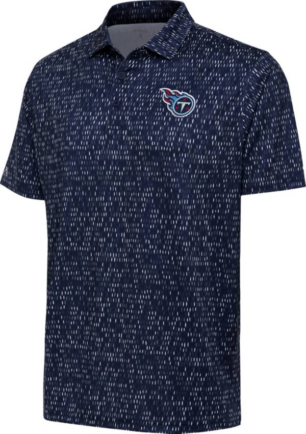 Antigua Men's Tennessee Titans Grassy Navy Polo product image
