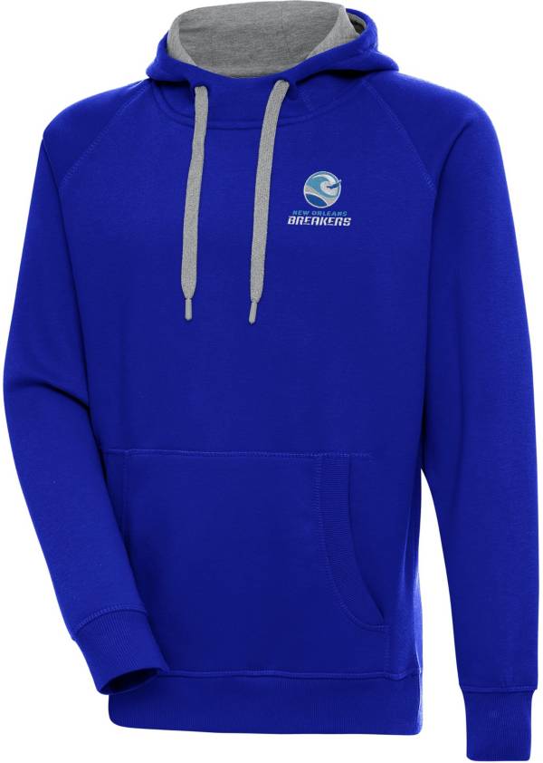 Antigua Men's New Orleans Breakers Victory Royal Pullover Hoodie product image