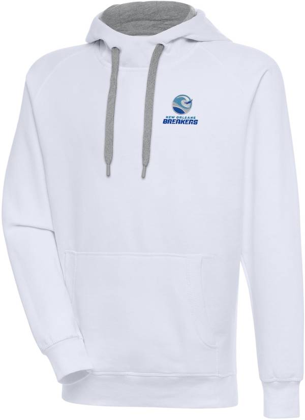 Antigua Men's New Orleans Breakers Victory White Pullover Hoodie product image