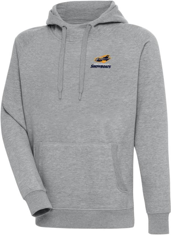 Antigua Men's Memphis Showboats Victory Grey Pullover Hoodie product image