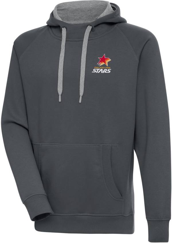 Antigua Men's Philadelphia Stars Victory Charcoal Pullover Hoodie product image