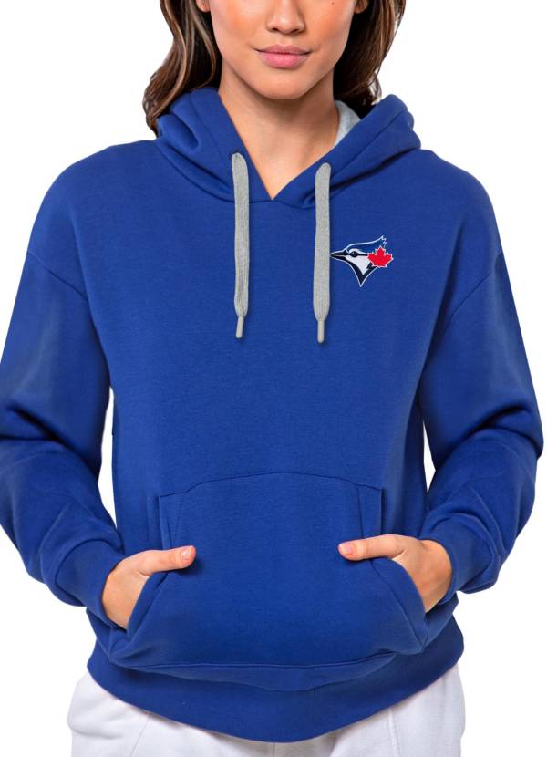 Antigua Women's Toronto Blue Jays Red Victory Crew Pullover