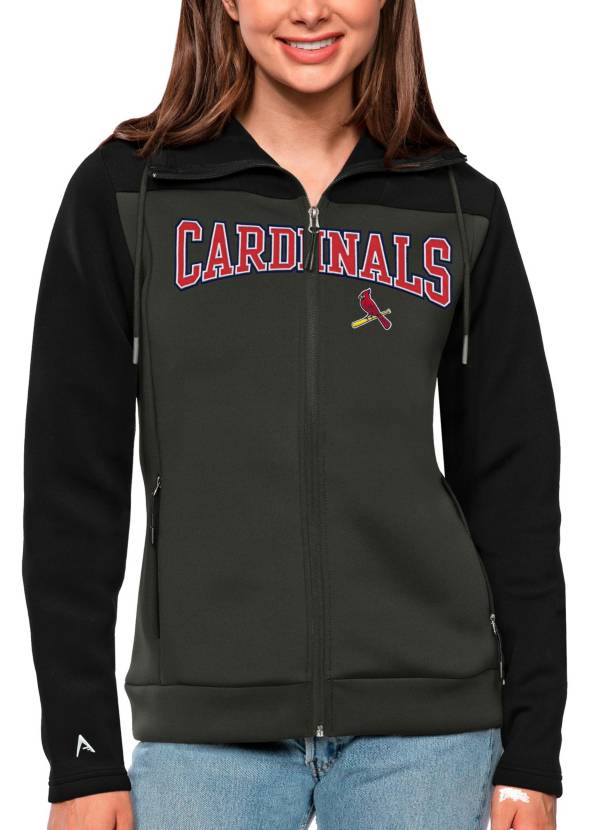 St. Louis Cardinals Antigua Women's Logo Legacy Pique Polo - Charcoal