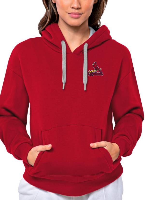 Men's Antigua Red St. Louis Cardinals Victory Pullover Hoodie Size: Small