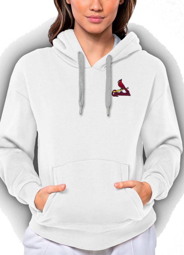 Men's Antigua White Arizona Cardinals Victory Full-Zip Hoodie Size: Small