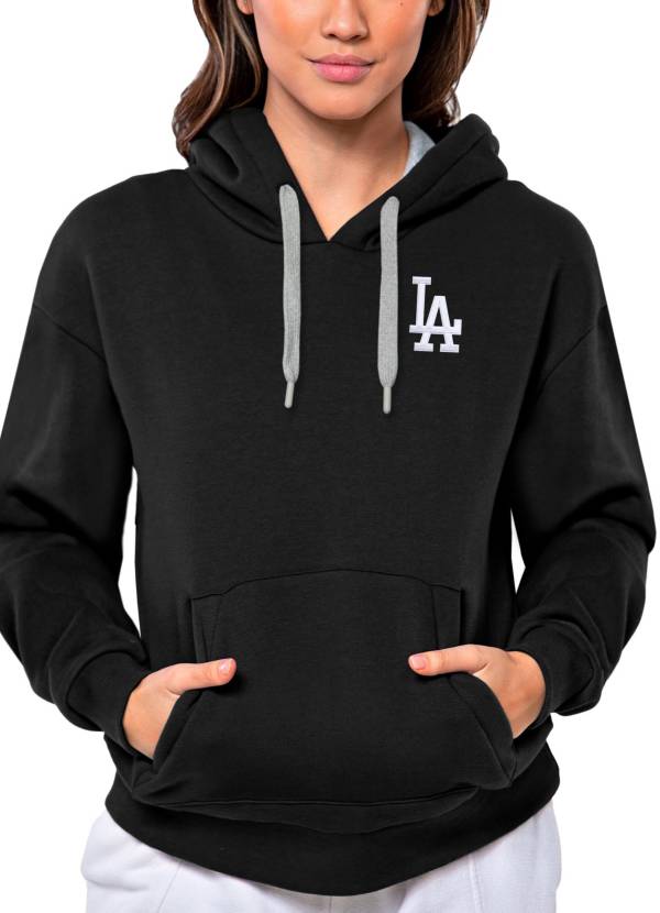 Antigua Women s Los Angeles Dodgers Black Victory Hooded Pullover