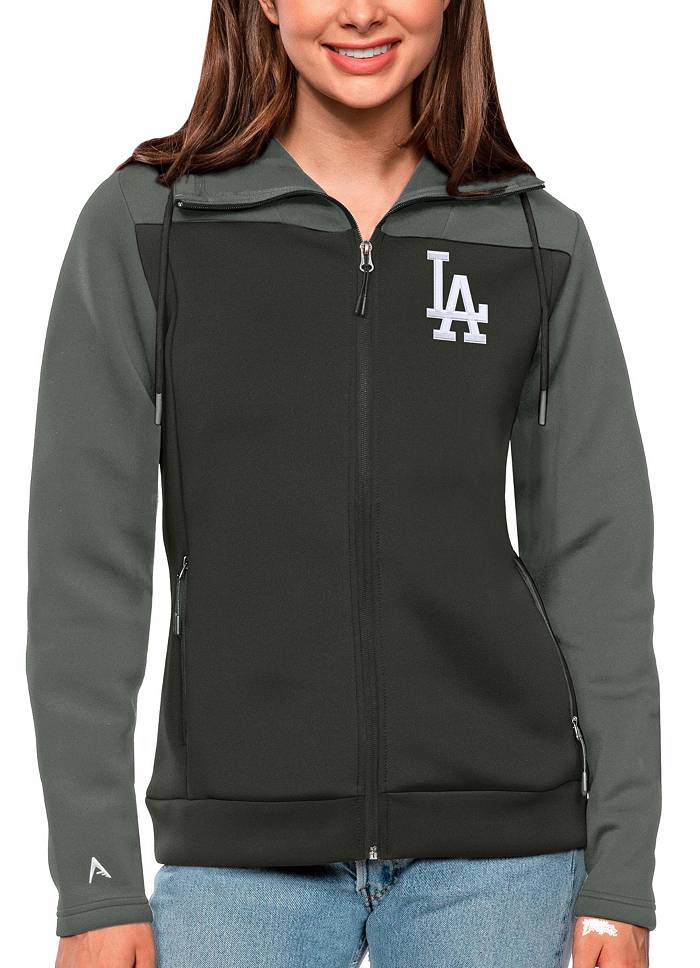 Antigua Women's Los Angeles Dodgers Gray Protect Jacket