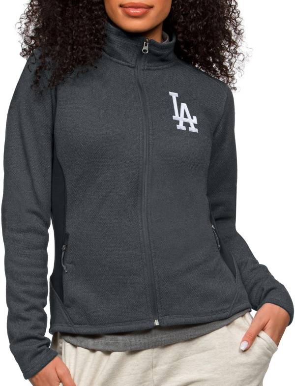 Antigua Women's Los Angeles Dodgers Charcoal Course Jacket product image