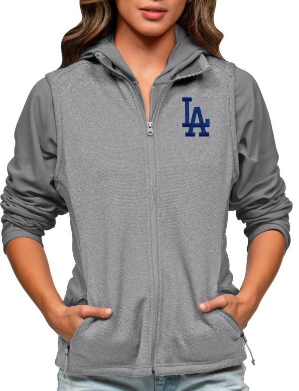 Los Angeles Dodgers Antigua Victory Full-Zip Jacket - Heather Gray