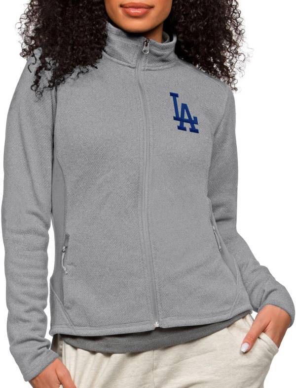 Antigua Women's Los Angeles Dodgers Gray Course Jacket product image