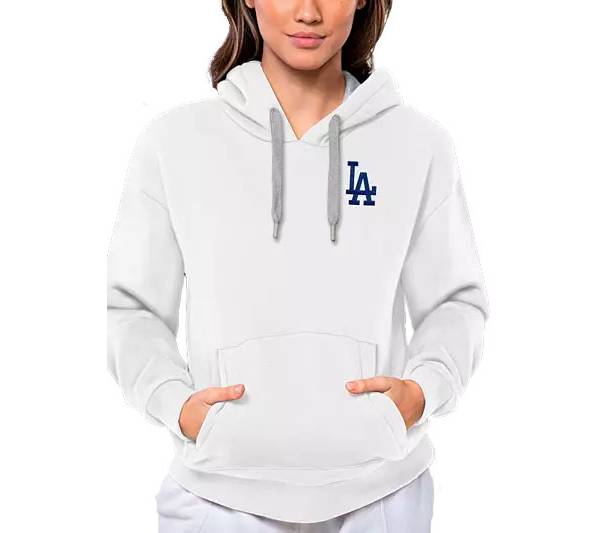 Antigua Women s Los Angeles Dodgers White Victory Hooded Pullover