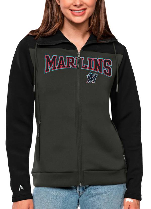 47 Women's Miami Marlins Black Celeste Long Sleeve T-Shirt