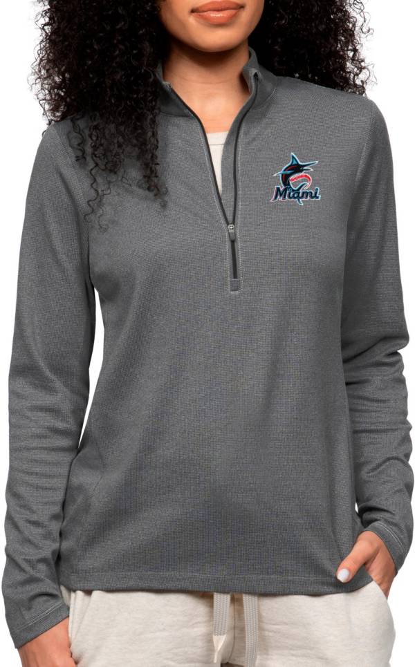Nike Women's Heather Charcoal Miami Marlins Authentic Collection Early Work  Tri-Blend T-shirt