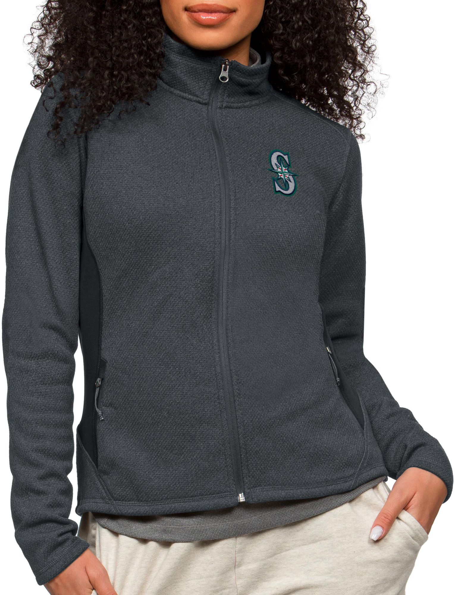 Antigua Women's Seattle Mariners Charcoal Course Jacket