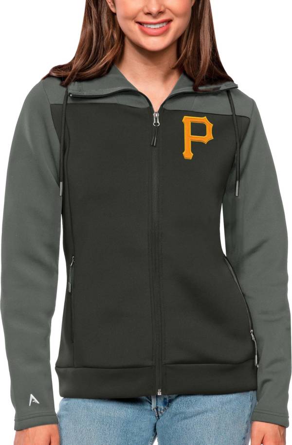 Antigua Men's Pittsburgh Pirates Black Protect Jacket