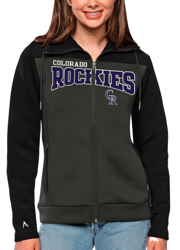 Antigua Women's Colorado Rockies Black Protect Jacket