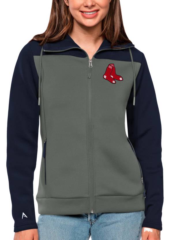 Youth Boston Red Sox Navy Wordmark Full-Zip Fleece Hoodie