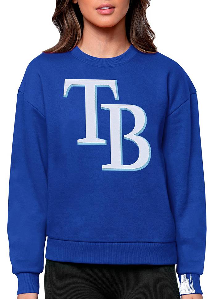 Antigua Women's Tampa Bay Rays Royal Victory Crew Pullover