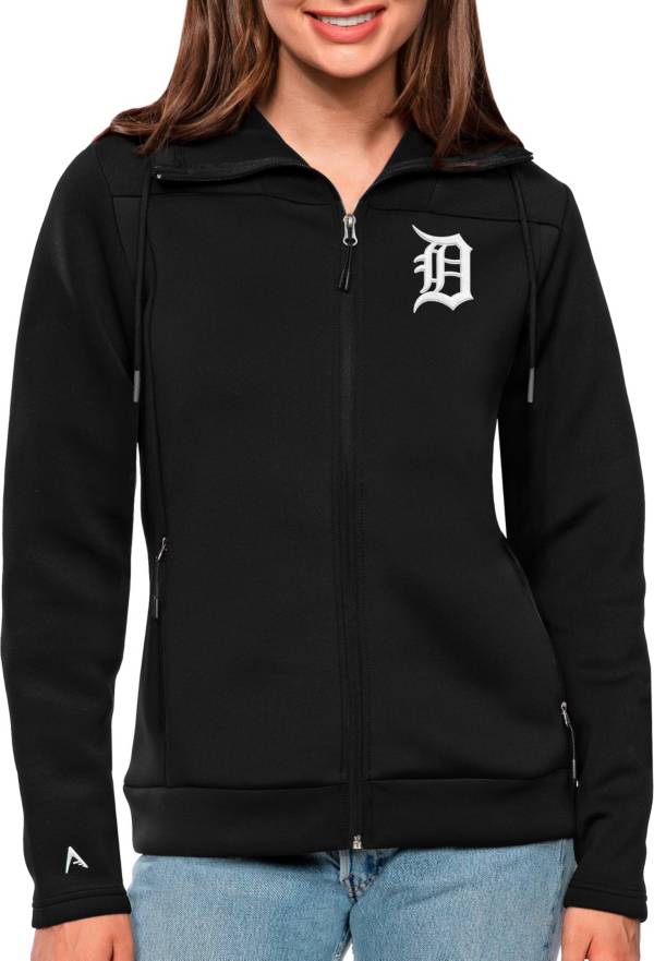 Antigua Women's Detroit Tigers Black Protect Jacket