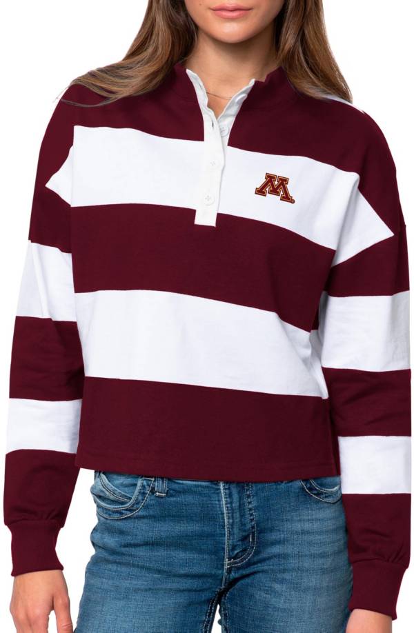 Antigua Women's Minnesota Golden Gophers Maroon Rugby Long Sleeve Shirt product image