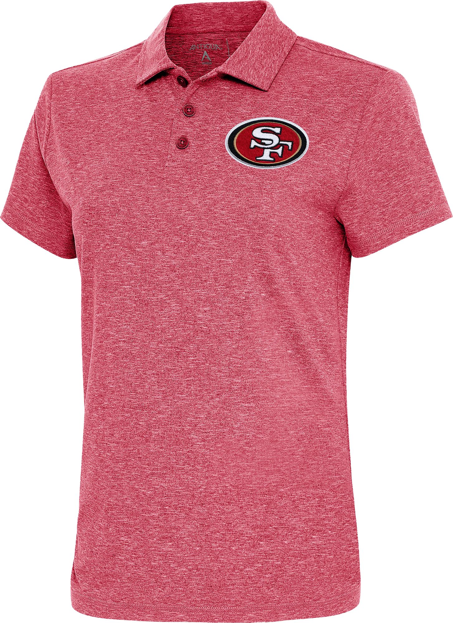 Antigua Women's San Francisco 49ers Dark Red Heather Polo