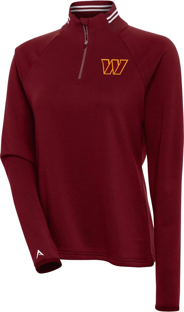 Antigua Men's Washington Commanders Zone Red Quarter-Zip Pullover