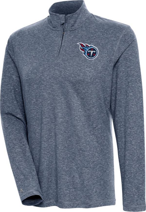 Tennessee Titans NFL Fleece Pullover Jacket 1/4 Zip Mock Neck Blue Size  Medium