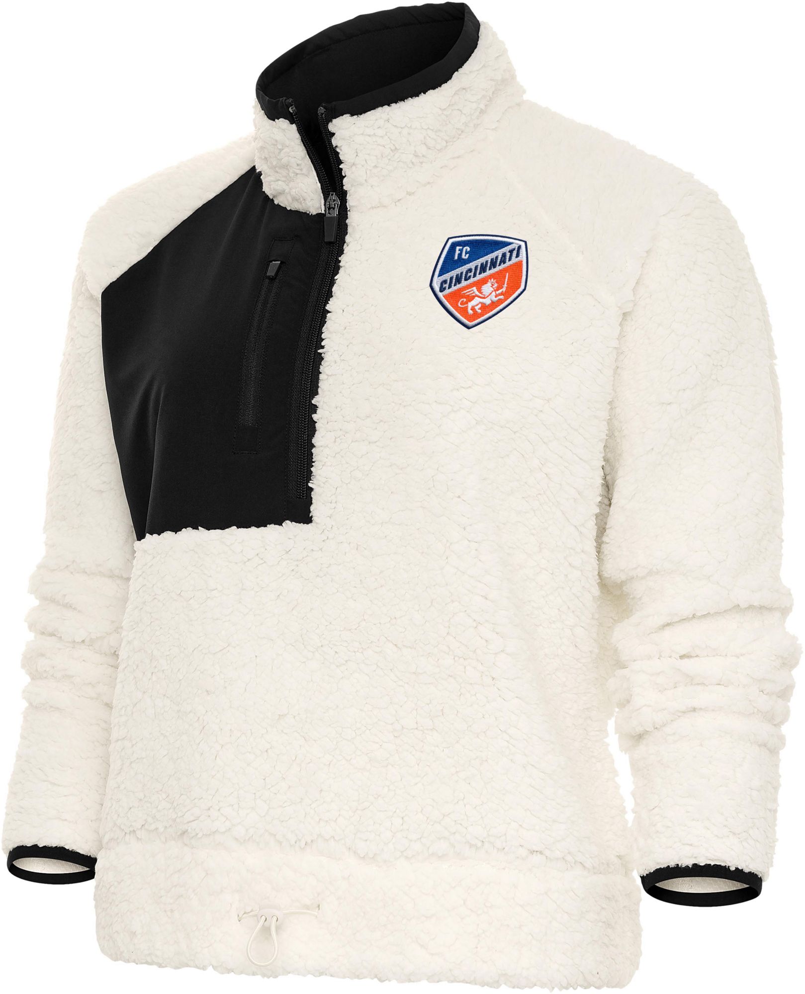 Antigua Women's Angel City FC 2023 Fusion White Quarter-Zip Pullover