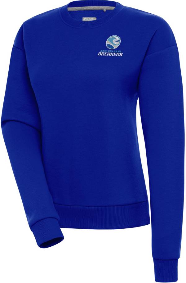 Antigua Women's New Orleans Breakers Victory Royal Crew Sweatshirt product image