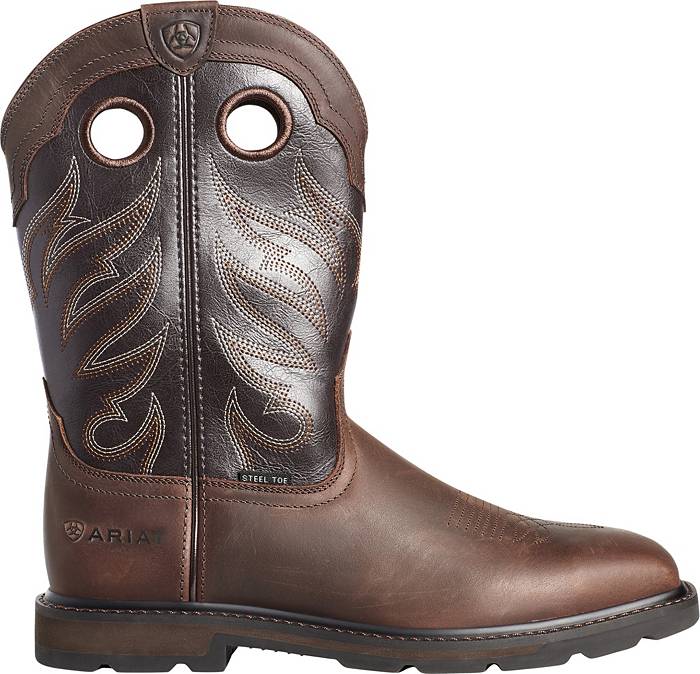 Ariat Men's Wide Square Toe Sport Boots - Distressed Brown - 10