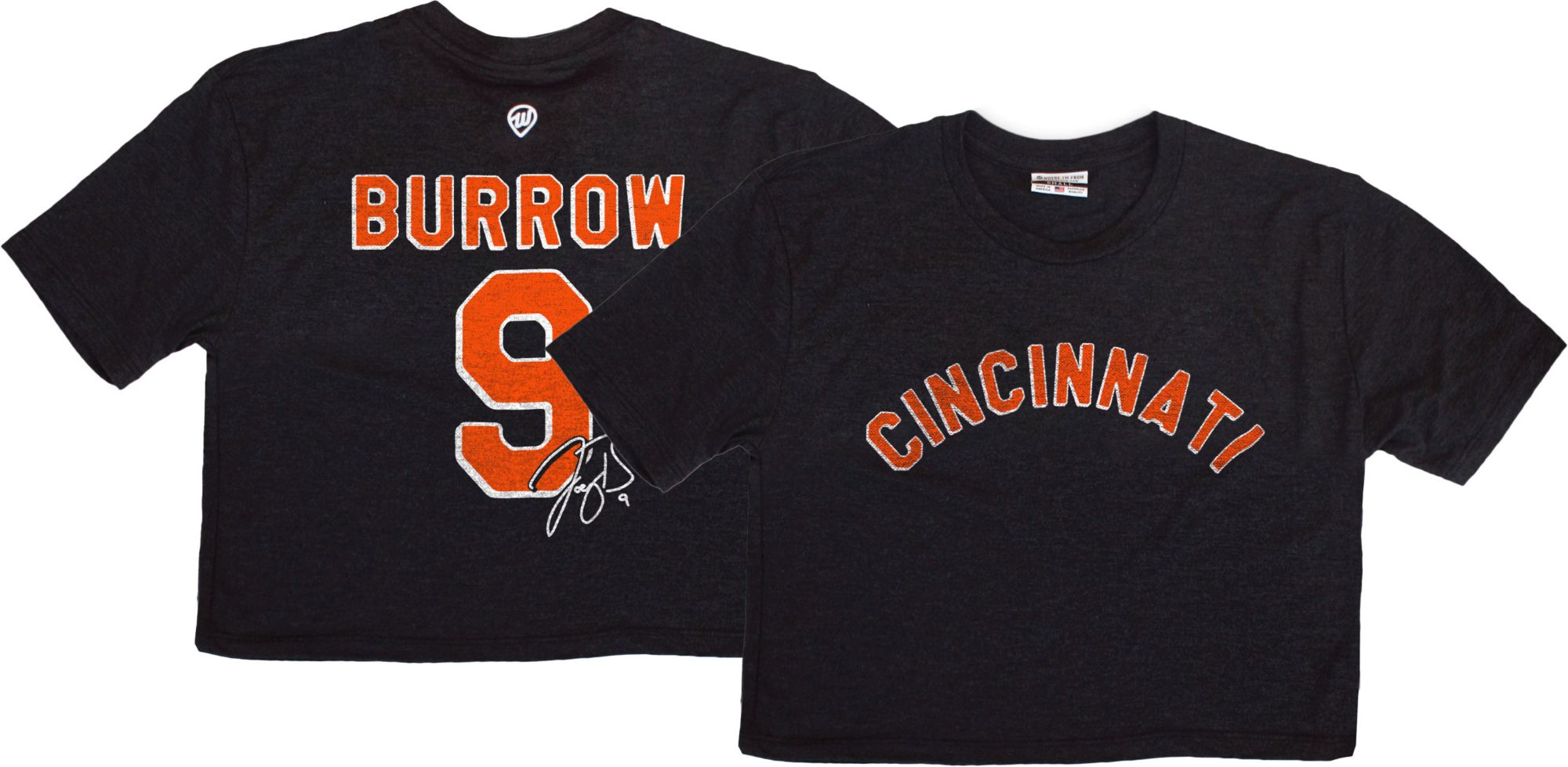 Where I'm From Women's Cincinnati B9 Arch Black Cropped T-Shirt product image