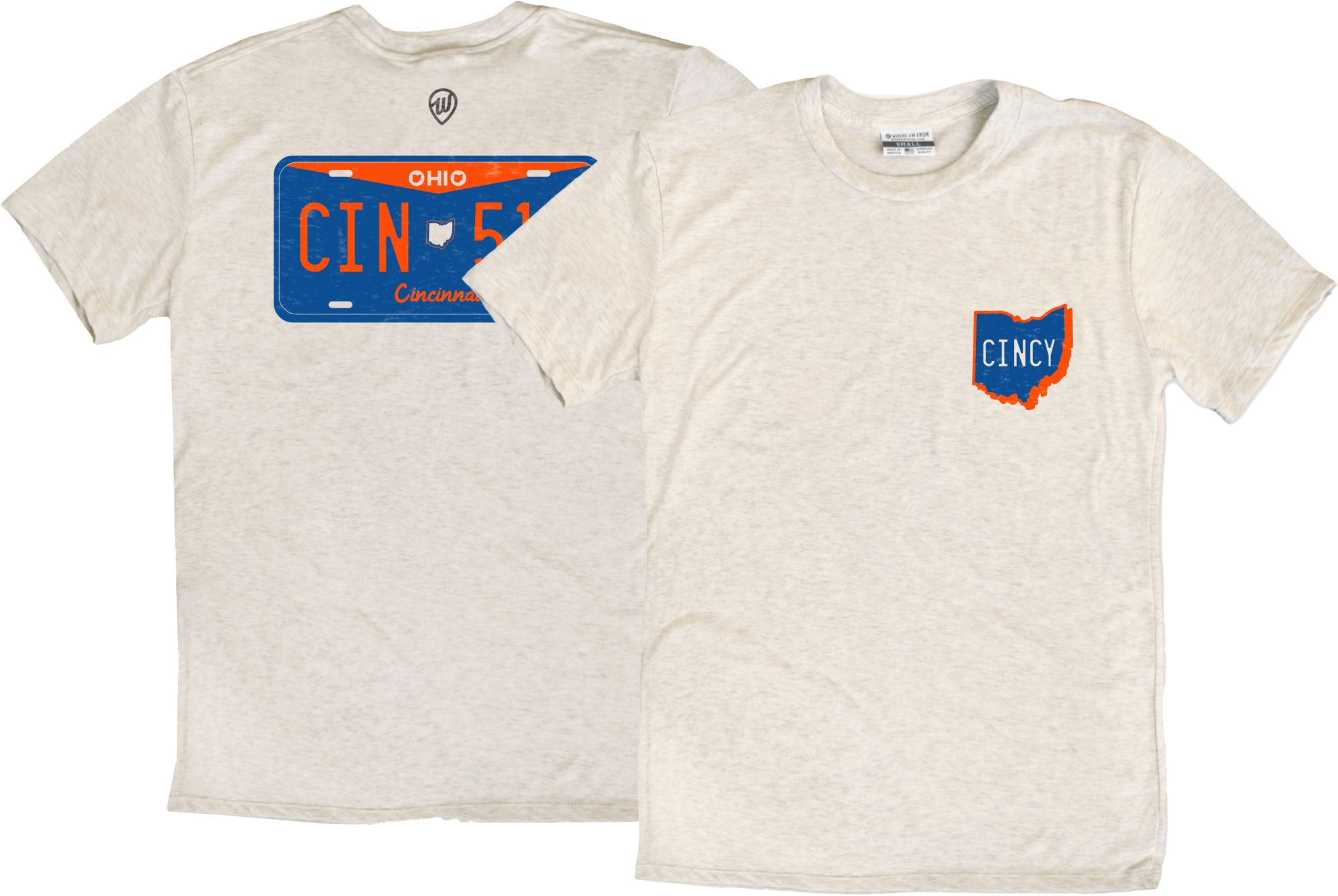 Where I'm From Adult Cincinnati License Natural T-Shirt product image