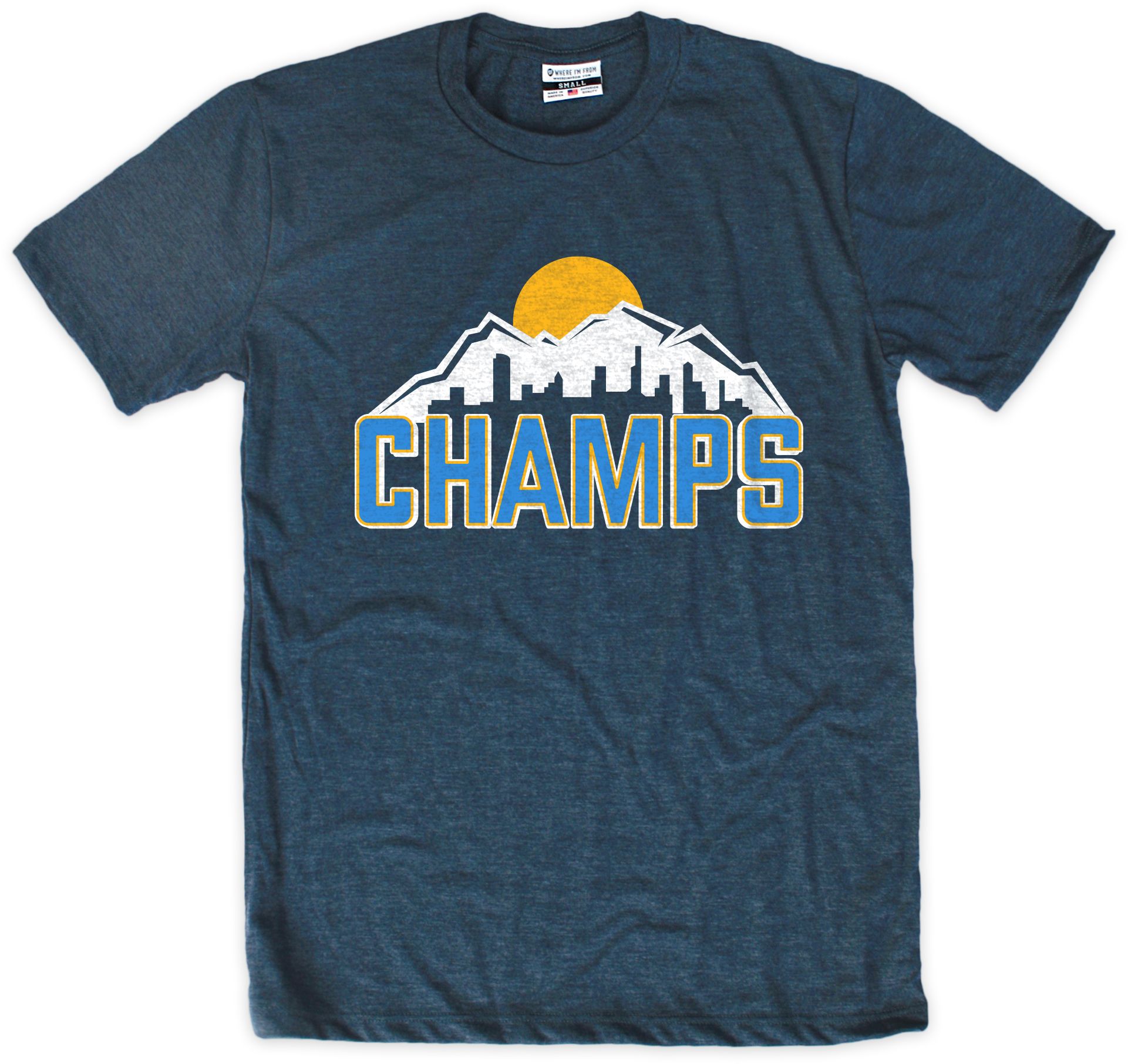 Where I'm From Adult Denver Champions Navy T-Shirt