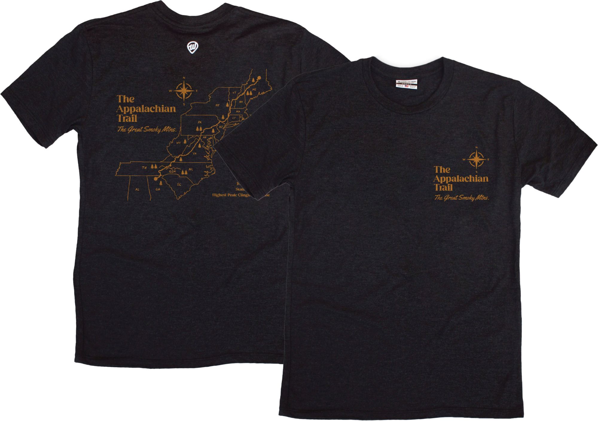 Where I'm From Adult Great Smokey Mountains App Trail T-Shirt product image