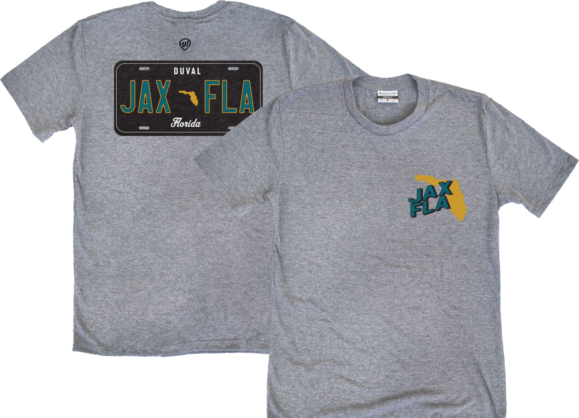 Where I'm From Jacksonville License Plate Grey T-Shirt