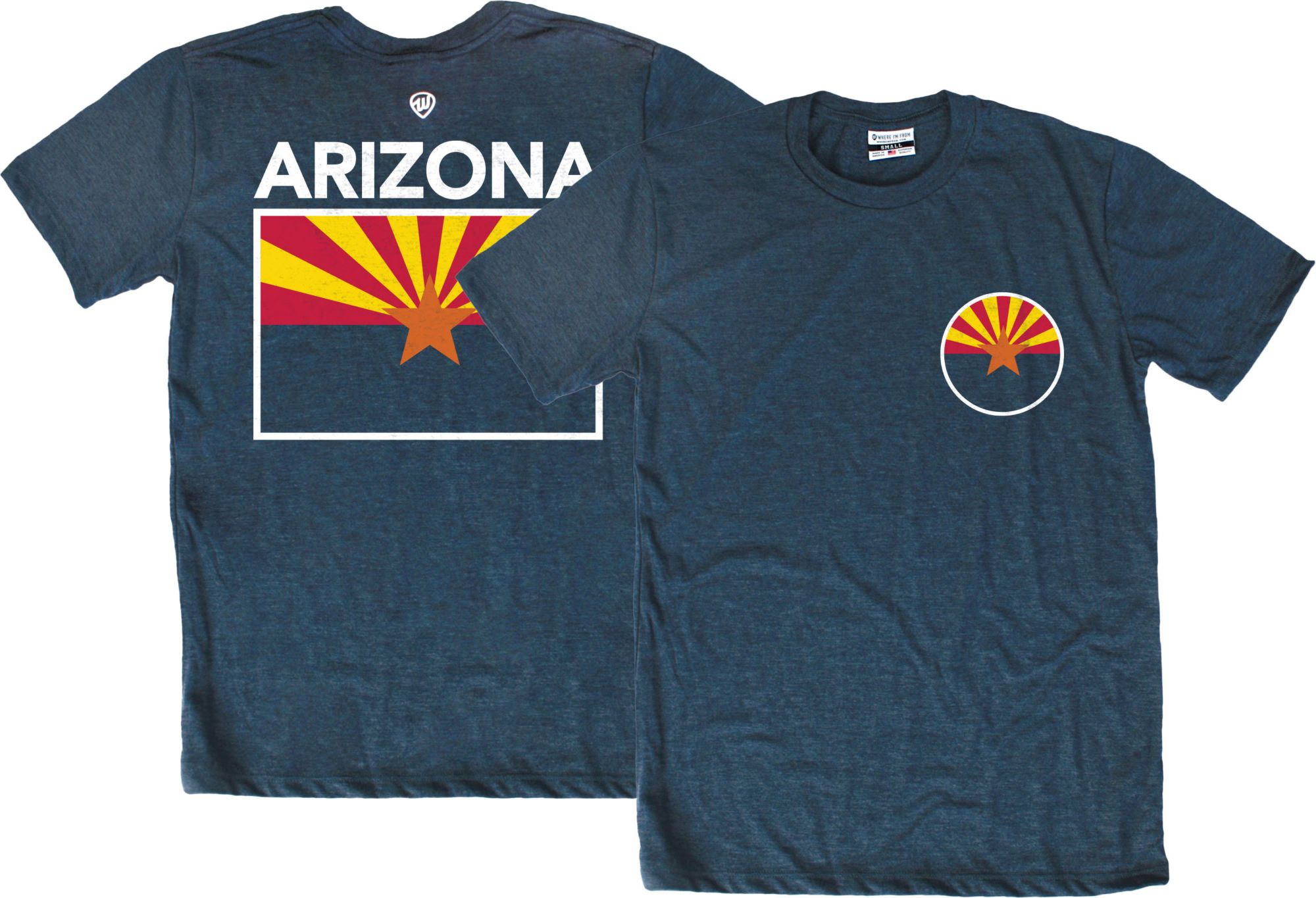 Where I'm From Adult Arizona State Flag Navy T-Shirt product image