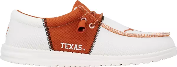 Hey Dude Men's Wally Tri Texas Longhorns Shoes, Size 8, Orange