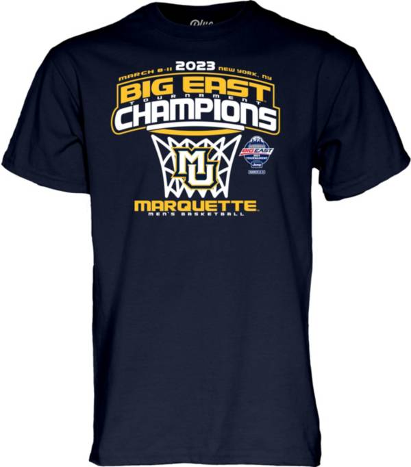 Blue 84 Marquette Golden Eagles 2023 Men's Basketball Big East Conference Champions Locker Room T-Shirt product image