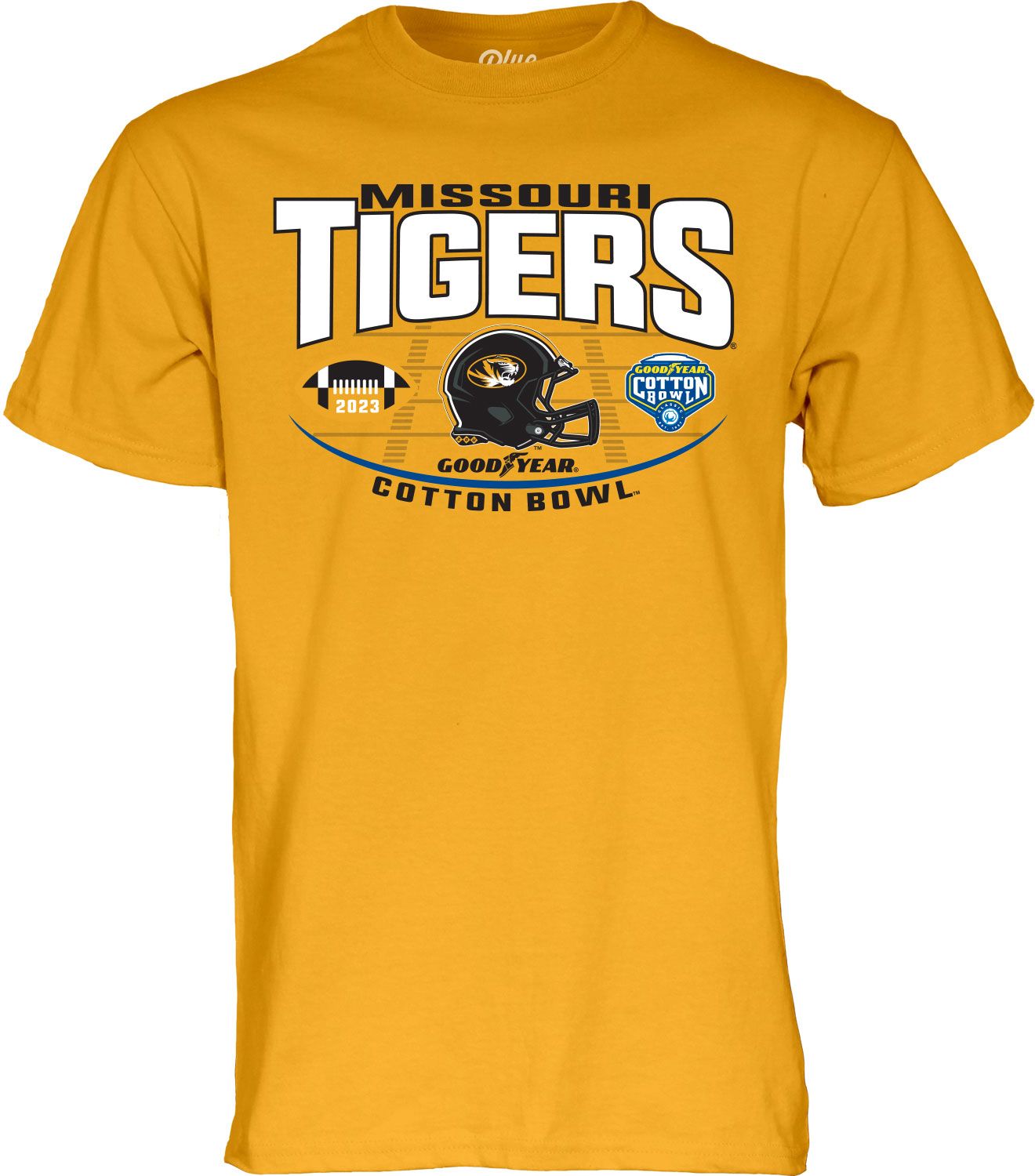 Blue 84 Adult 2023 Cotton Bowl Bound Missouri Tigers T-Shirt