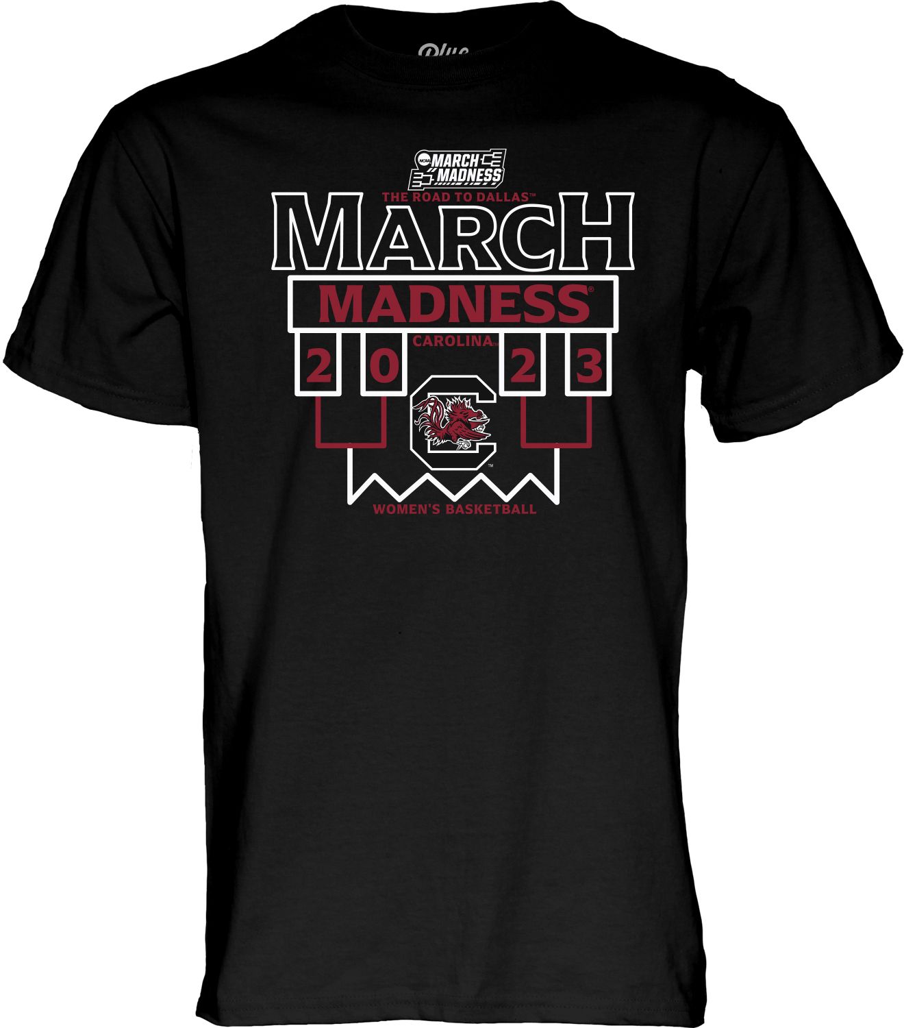 Blue 84 South Carolina Gamecocks 2023 Women's Basketball March Madness T-Shirt