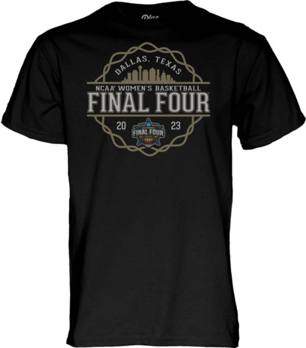 Blue 84 NCAA 2023 Women's Basketball March Madness Final Four Last Lines Black T-Shirt product image