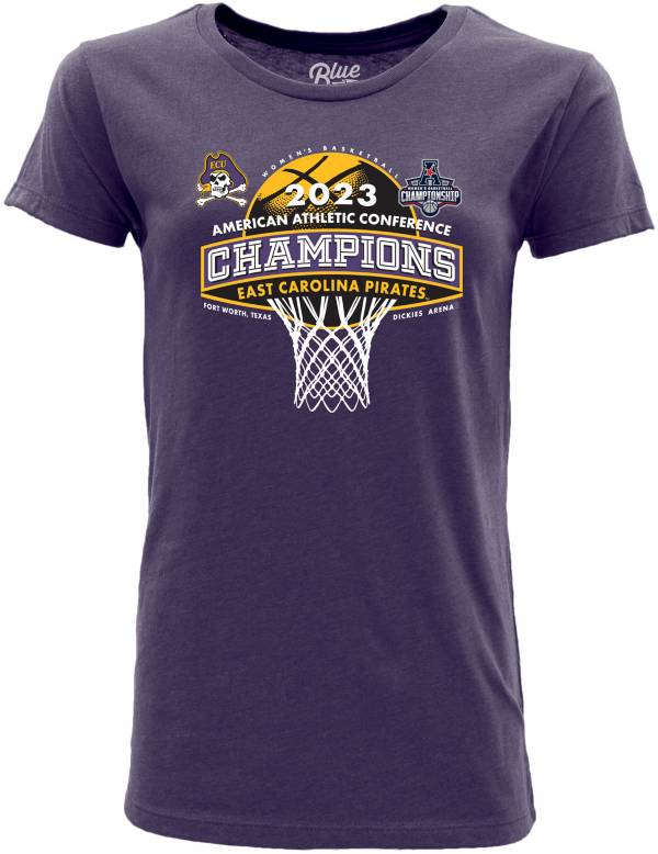 Blue 84 Women's East Carolina Pirates 2023 Women's Basketball AAC Conference Champions Locker Room T-Shirt product image