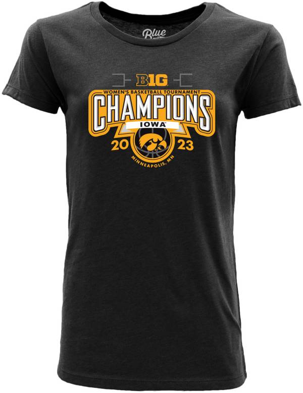 Blue 84 Women's Iowa Hawkeyes 2023 Women's Basketball Big Ten Conference Champions Locker Room T-Shirt product image