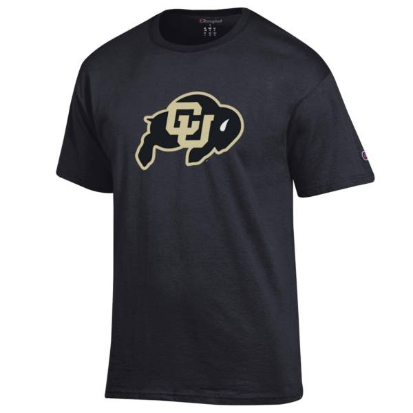 Champion Men's Colorado Buffaloes Black Logo T-Shirt