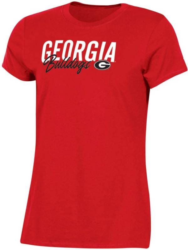 Red women's champion sales shirt