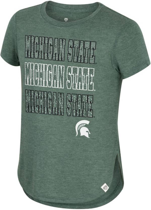 Girls Infant Colosseum Green/Heather Gray Michigan State