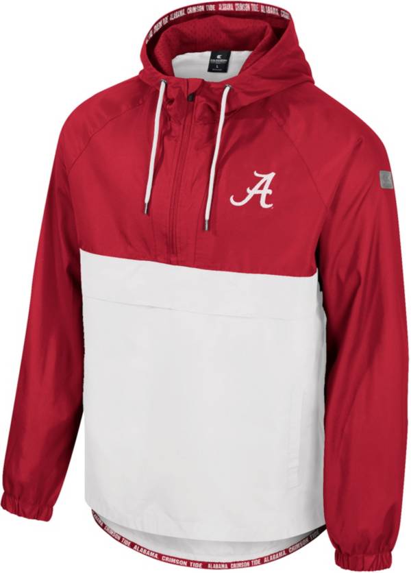 Colosseum Men s Alabama Crimson Tide Crimson 1 2 Zip Anorak Jacket