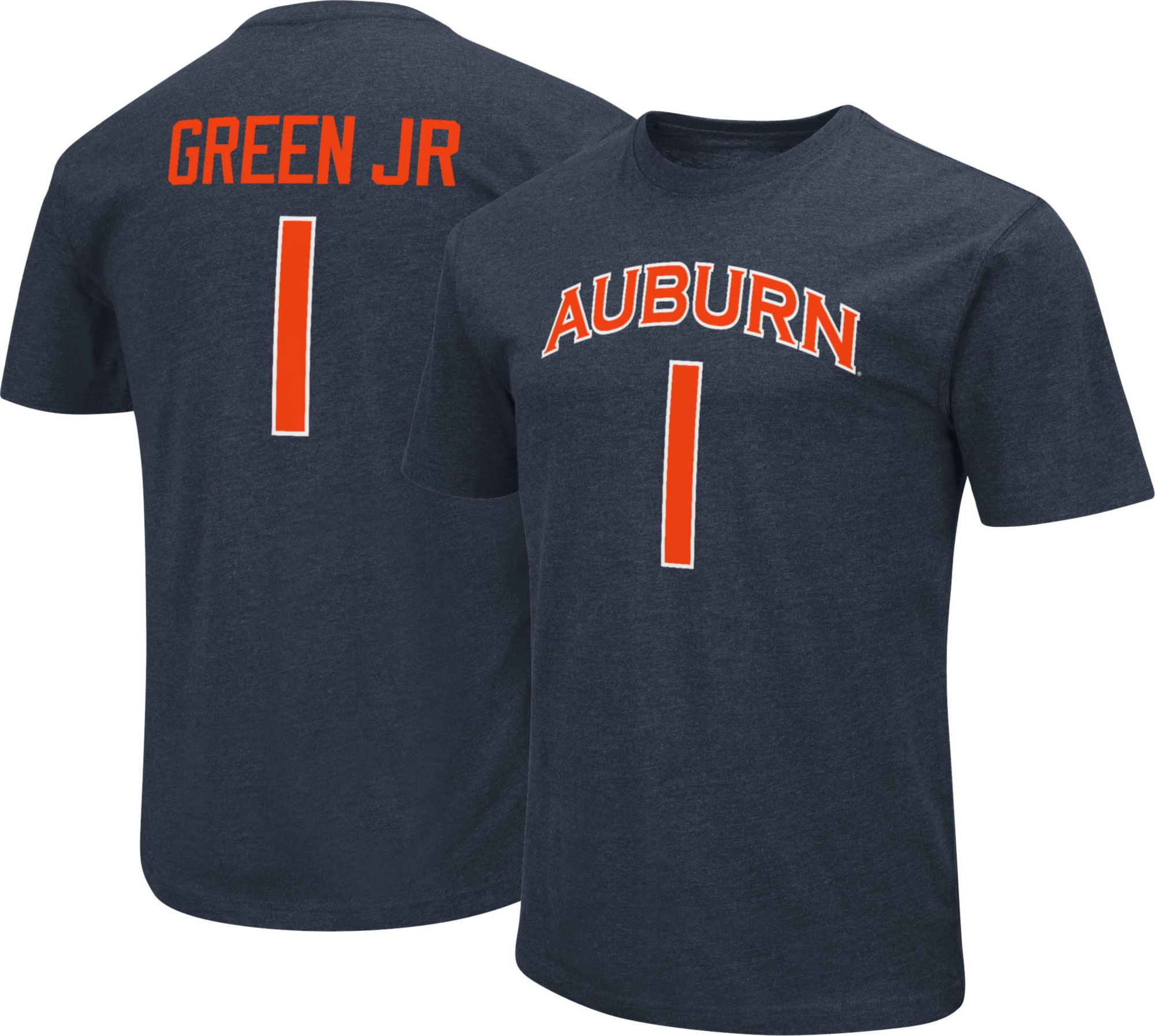 Colosseum Men's Auburn Tigers Wendell Green Jr. #1 Blue T-Shirt