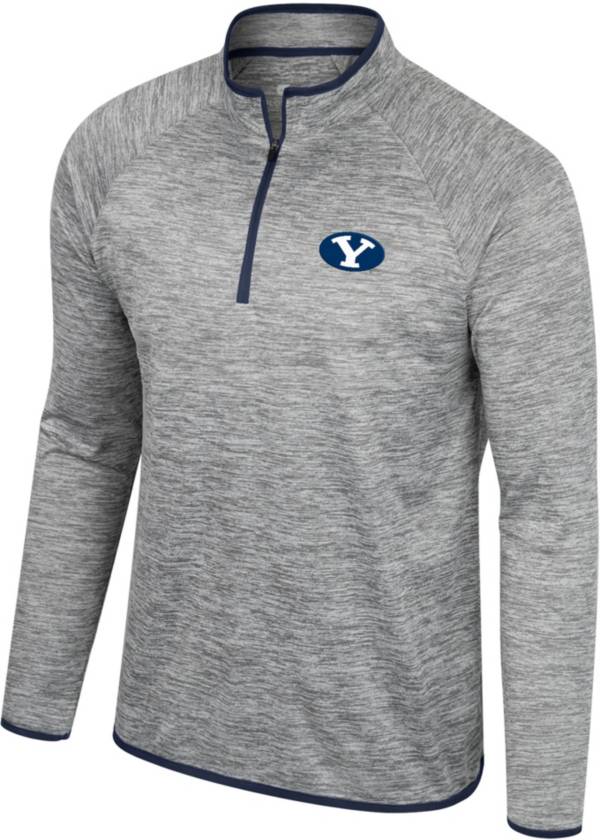 Colosseum Men's BYU Cougars Heather Grey 1/4 Zip Pullover | Dick's ...