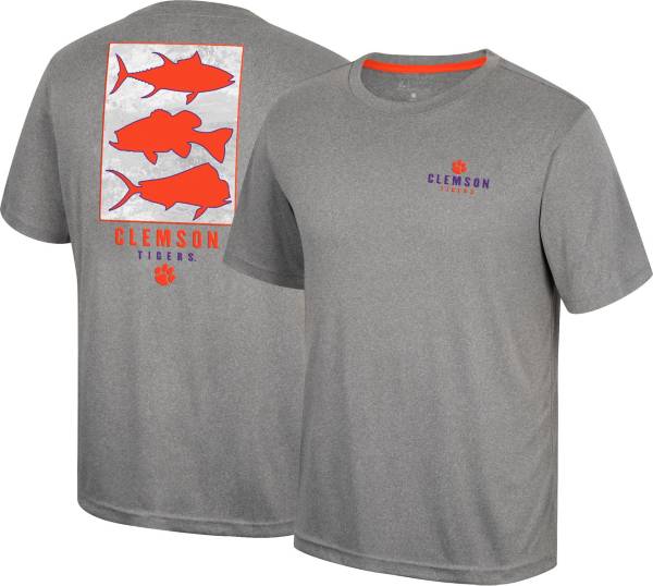 Colosseum Men's Clemson Tigers White Realtree Highliner Performance Fishing T-Shirt product image